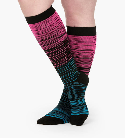 Everstep™ Chaussettes de Compression en rayures pour jambes sensibles